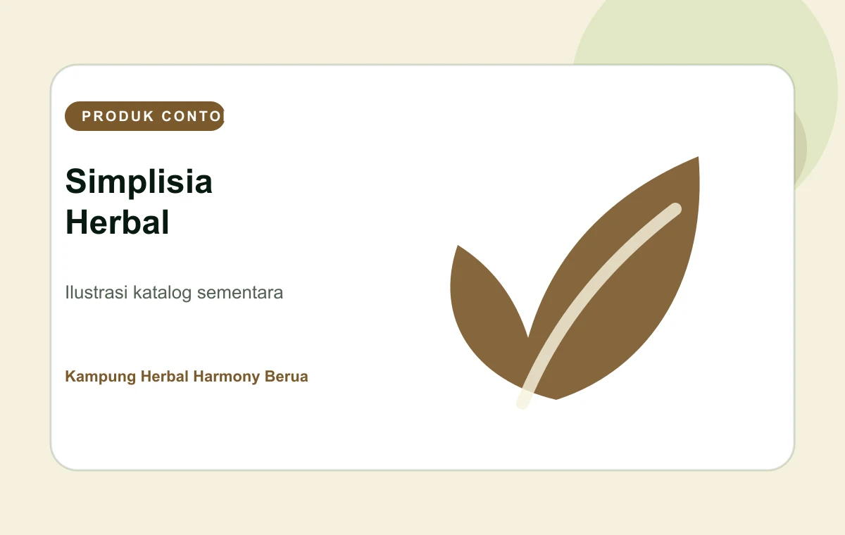 Ilustrasi produk contoh: Simplisia Herbal Kering