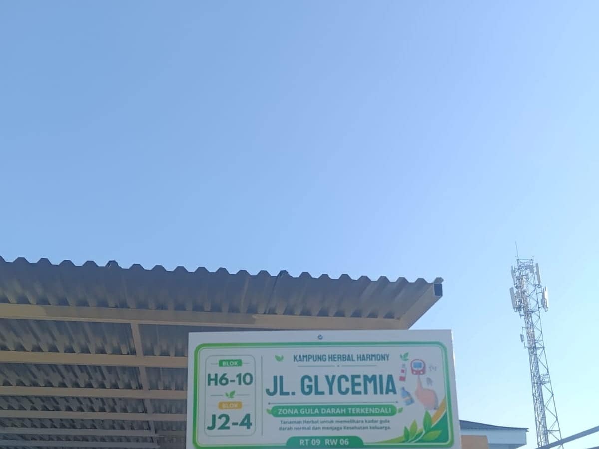 Foto papan Jl. Glycemia Zona Gula Darah Terkendali