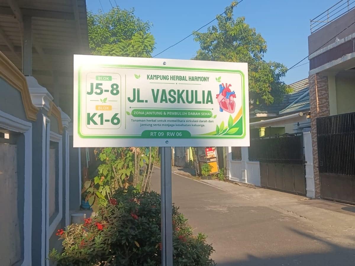 Foto papan Jl. Vaskulia Zona Jantung dan Pembuluh Darah Sehat