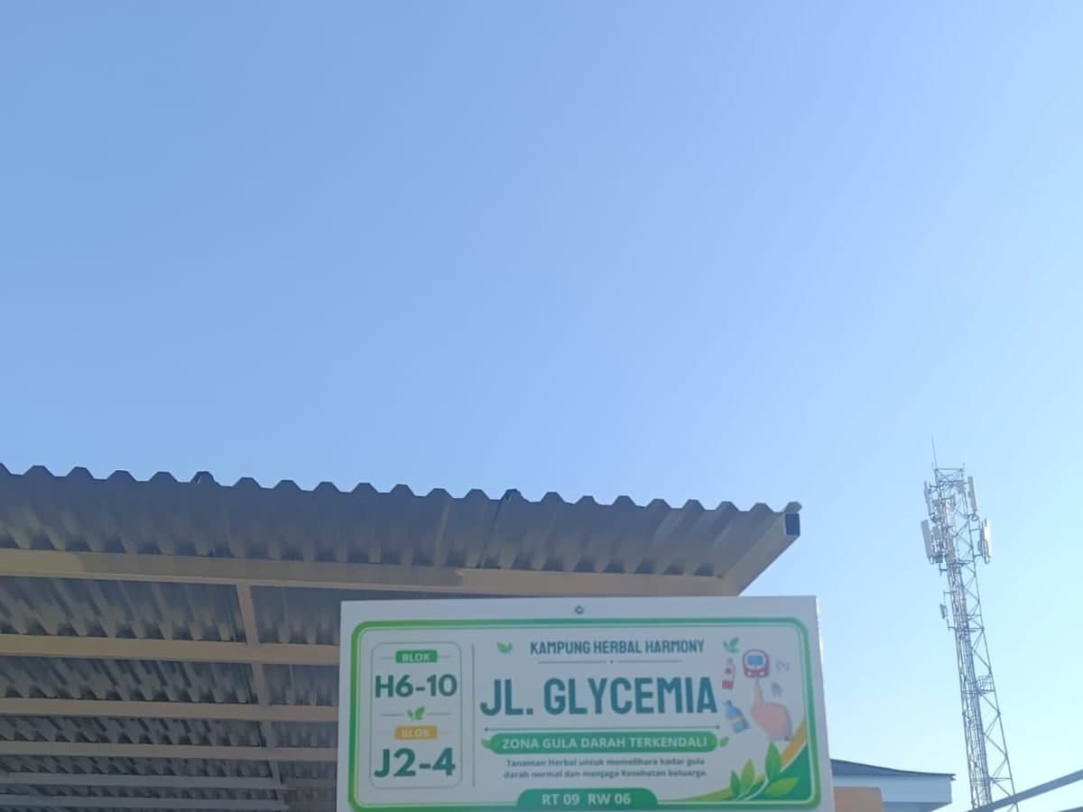 Papan tanaman di Jl. Glycemia